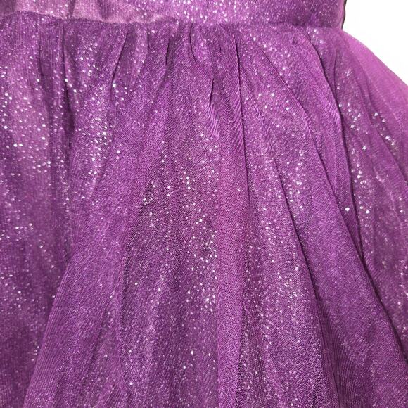 Chong Xiao Purple Tulle Dress Medium? Sparkly Fit And Flare Skater NWT Party - Picture 5 of 16